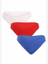 Nedeto Dreier-Set Damen-Slips in blau, rot und weiß Nedeto
