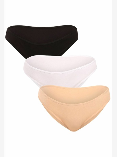 Nedeto Set aus drei Damen-Slips in weiß, rosa und schwarz Nedeto