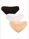 Nedeto Set aus drei Damen-Slips in weiß, rosa und schwarz Nedeto