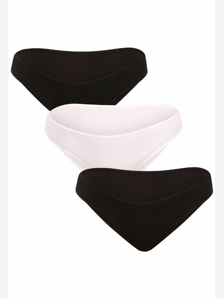 Nedeto Set aus drei Damen-Slips in weiß und schwarz Nedeto