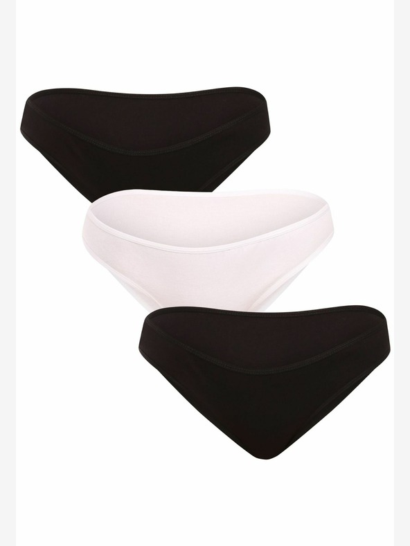 Nedeto Set aus drei Damen-Slips in weiß und schwarz Nedeto