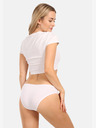 Nedeto Set aus fünf Damen-Slips in weiß, rosa und schwarz Nedeto