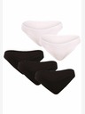 Nedeto Set von fünf Damen Höschen in schwarz und weiß Nedeto