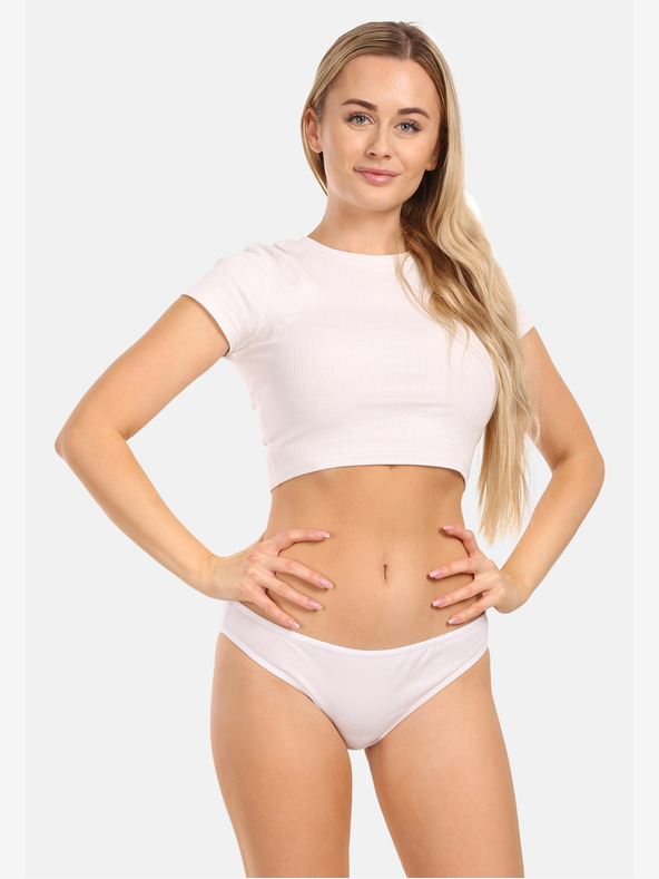 Nedeto Set von fünf Damen Höschen in schwarz und weiß Nedeto