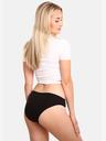 Nedeto Set mit drei Damen-Slips in schwarz und rosa Nedeto