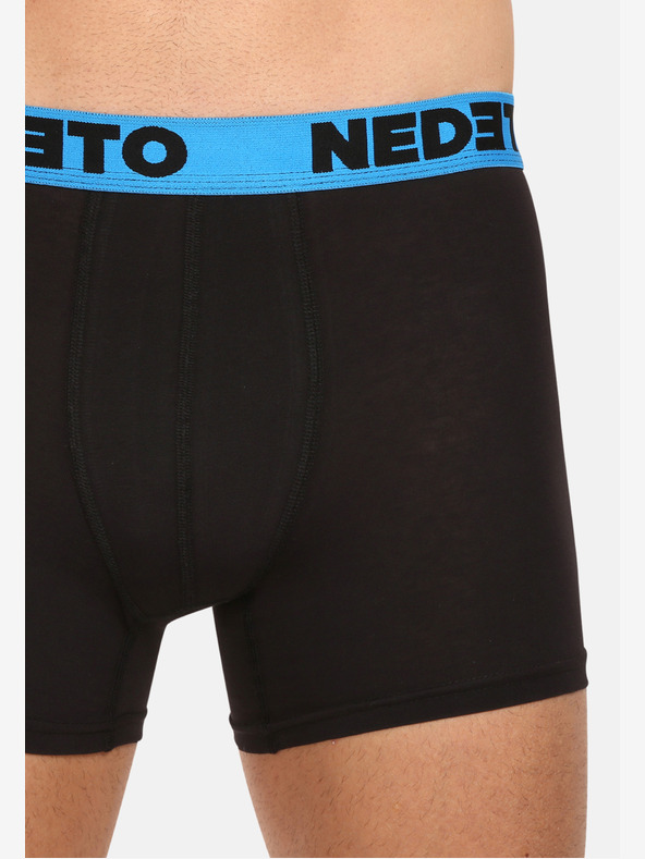 Nedeto Dreier-Set Herren-Boxershorts in schwarz Nedeto
