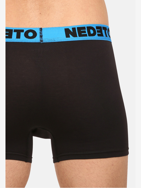 Nedeto Dreier-Set Herren-Boxershorts in schwarz Nedeto