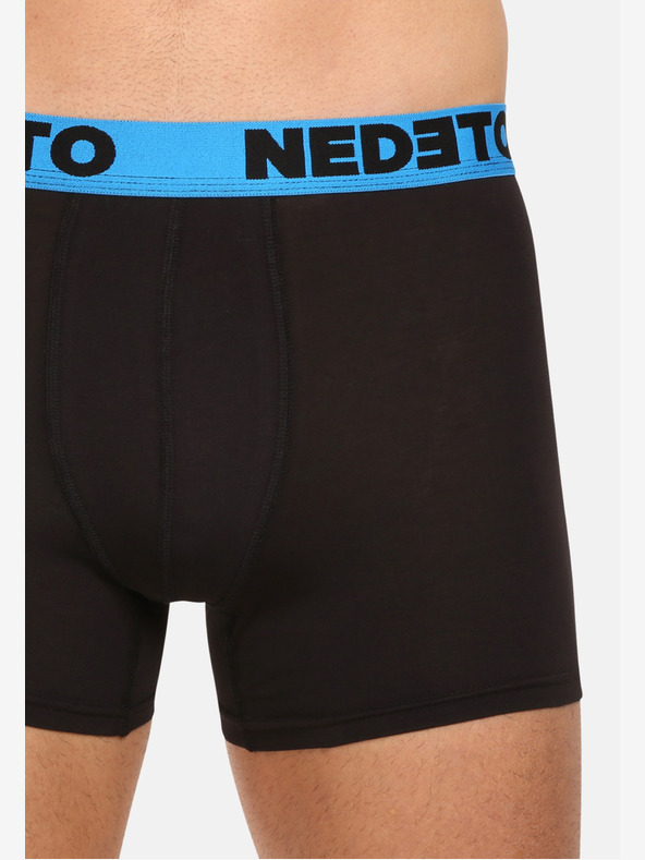 Nedeto Fünfer-Set Herren-Boxershorts in Schwarz Nedeto
