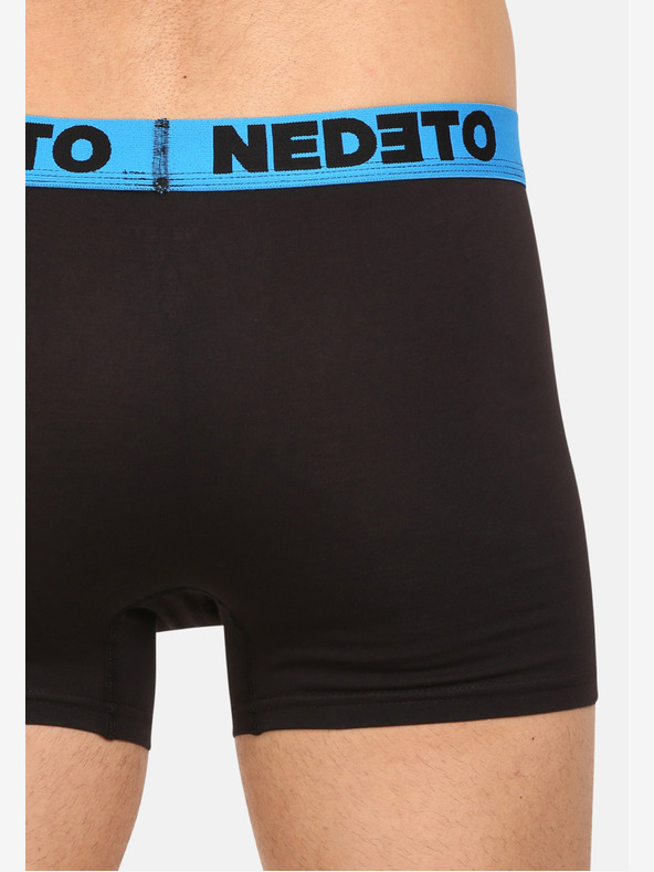 Nedeto Fünfer-Set Herren-Boxershorts in Schwarz Nedeto