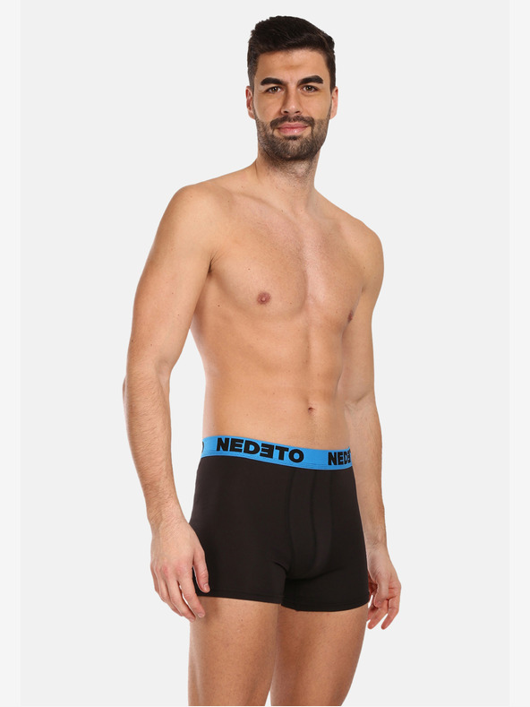 Nedeto Fünfer-Set Herren-Boxershorts in Schwarz Nedeto