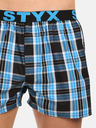 Styx Dreier-Set karierte Shorts für Herren in hellgrün, blau und rot STYX