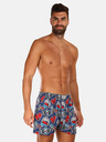 Styx Dreier-Set gemusterte Shorts für Herren in dunkelblau, grün und weiß STYX