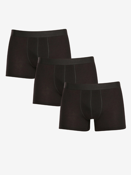 Nedeto Dreier-Set Herren-Boxershorts in schwarz Nedeto