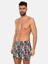 Styx Set mit drei gemusterten Shorts für Herren in schwarz, lila und rot STYX