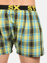 Styx Schwarz-grün karierte Herrenshorts Styx