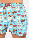 Styx Dreier-Set gemusterte Shorts für Herren in hellblau, grau und rot STYX