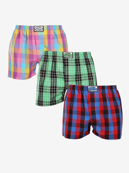 Styx Dreier-Set Herren Styx Shorts klassisch elastisch mehrfarbig