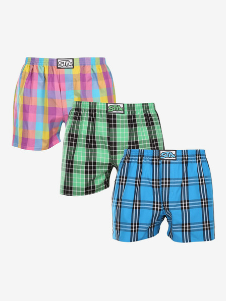 Styx Dreier-Set Herren Styx Shorts klassisch elastisch mehrfarbig