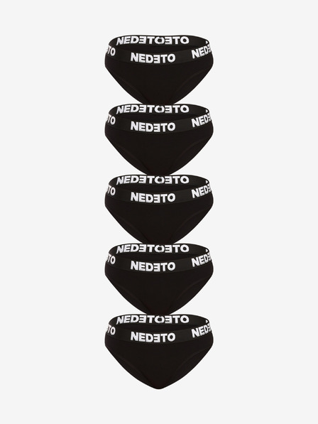 Nedeto Fünfer-Set - Damen Nedeto Schwarz Höschen