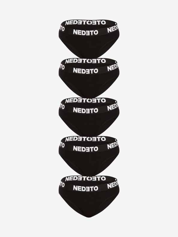 Nedeto Fünfer-Set - Damen Nedeto Schwarz Höschen