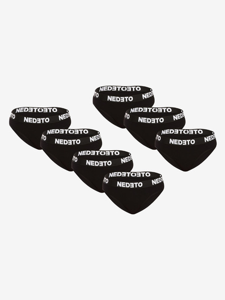 Nedeto Siebener-Set - Damen-Slips Nedeto Schwarz