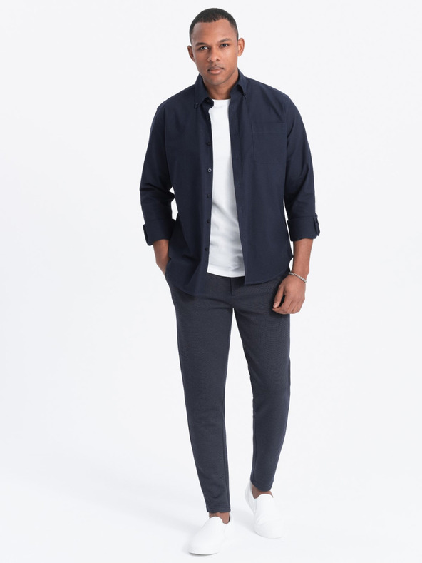 Ombre Clothing Dunkelblaue Herren Karottenhose Ombre Clothing