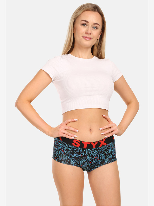 Styx Styx Kunstslip für Damen mit Doodle-Bein