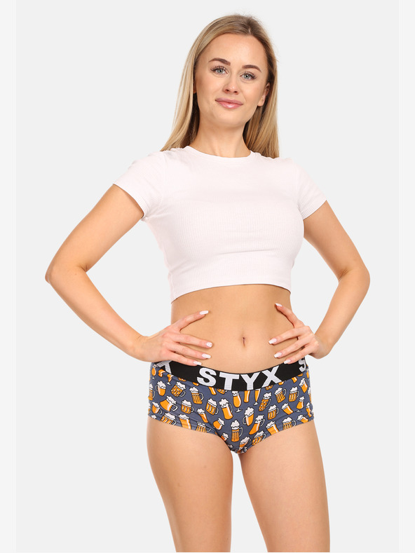 Styx Dreier-Set - Styx art Damen-Slip mit Bein multicolor