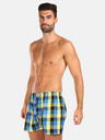 Styx Dreierpack karierte Shorts für Herren in hellgrün, gelb und blau STYX