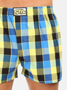 Styx Dreierpack karierte Shorts für Herren in hellgrün, gelb und blau STYX