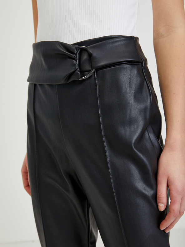 Orsay Schwarze Damen Kunstlederhose ORSAY