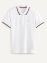 Celio Weißes Herren-Poloshirt Celio Necetwo