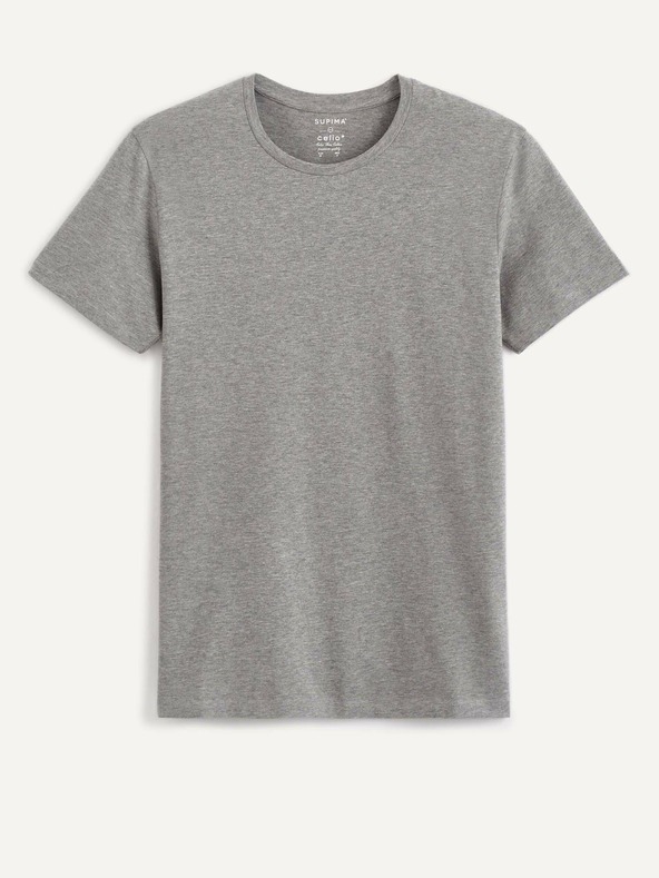 Celio Graues Herren-Basic-T-Shirt Celio Neunir