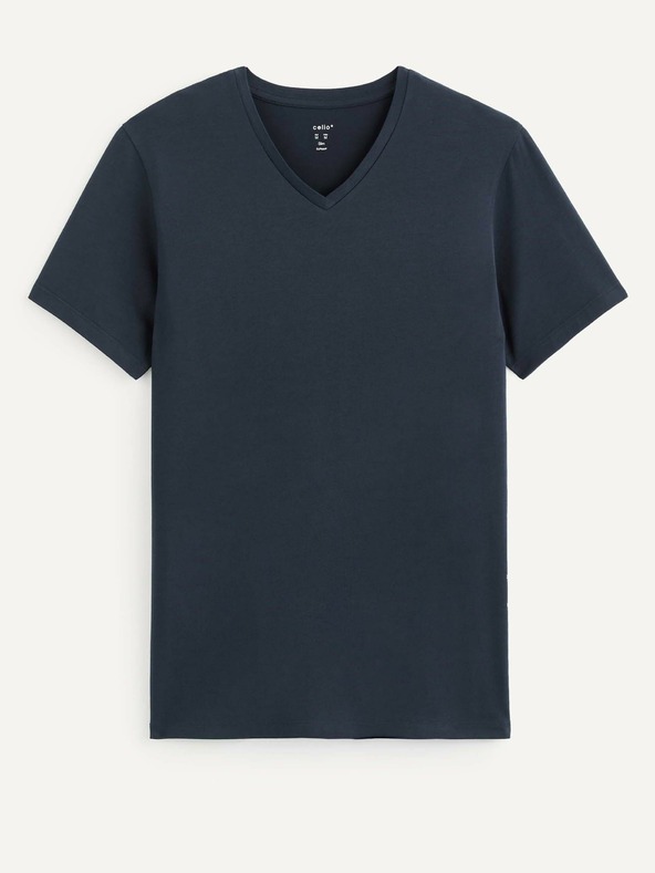 Celio Dunkelblaues Herren-Basic-T-Shirt Celio Neuniv