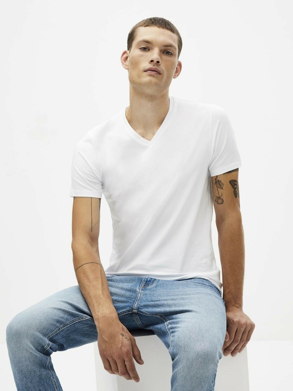 Celio Weißes Herren Basic T-Shirt Celio Neuniv