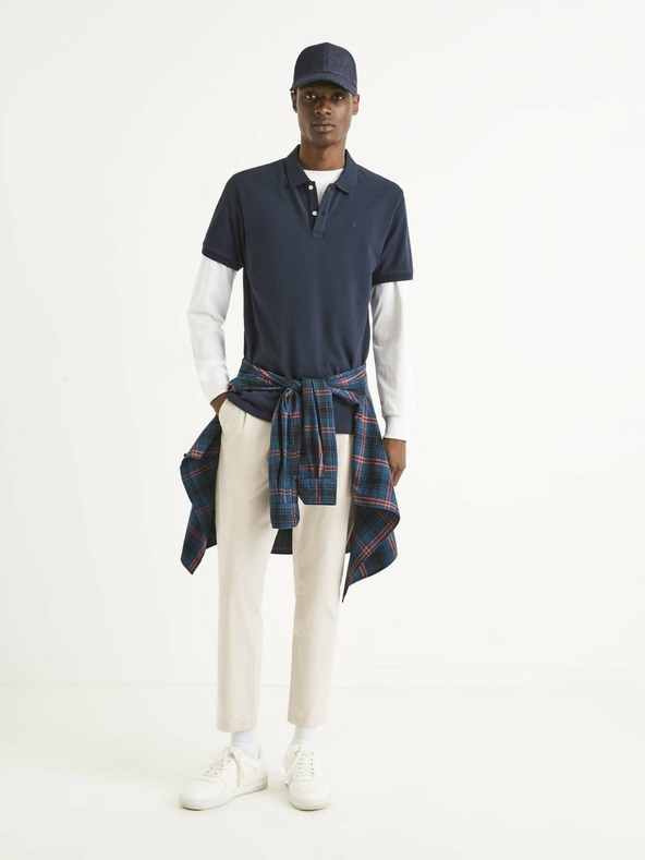 Celio Dunkelblaues Herren-Poloshirt Celio