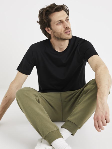 Celio Schwarzes Basic-T-Shirt Celio Tebase