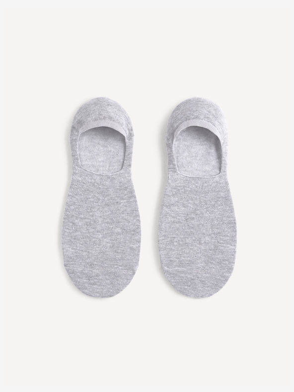 Celio Hellgrau gestromte Socken Celio Misible