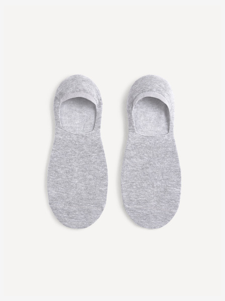 Celio Hellgrau gestromte Socken Celio Misible