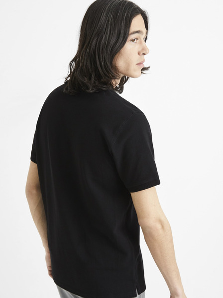 Celio Schwarzes Herren-Poloshirt Celio Teone