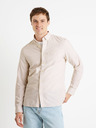 Celio Beigefarbenes normales Oxford-Hemd Celio Caoxfordy