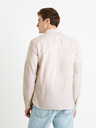 Celio Beigefarbenes normales Oxford-Hemd Celio Caoxfordy