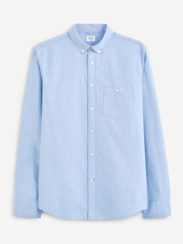 Celio Hellblaues Herren-Baumwollhemd Celio Daxford