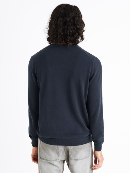Celio Dunkelblauer Herrenpullover Celio Decoton