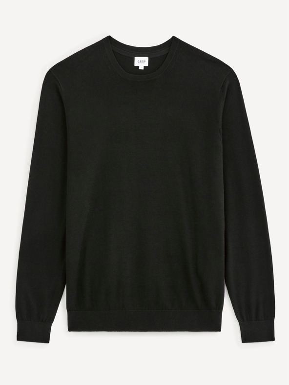 Celio Schwarzer Herrenpullover Celio Decoton