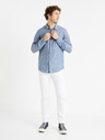 Celio Blaues Herren-Leinenhemd Celio Daflix