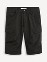 Celio Schwarze Herren Leinen-Shorts Celio Bocourtbm1