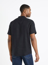 Celio Schwarzes Herren-Leinenhemd Celio Damopoc