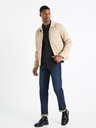 Celio Schwarzes Herren-Leinenhemd Celio Damopoc