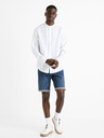 Celio Weißes Herren-Leinenhemd Celio Damaolin